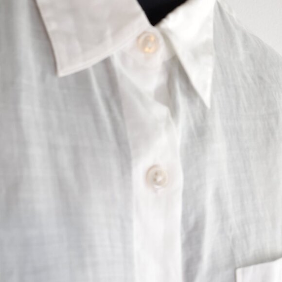 Large Bohemian Long Sleeve Button Up 100% Cotton / Linen Summer Tunic Blouse - Picture 3 of 12